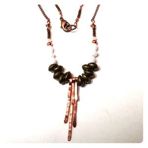 Handmade Copper and Swarovski Crystal Necklace